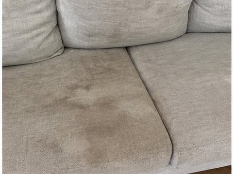 Sofa upholstery before cleaning
